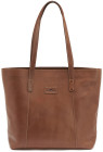 LEATHER LINE TOTE BAG COGNAC ONE SIZE