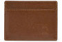 LEATHER LINE CARD HOLDER IN BOX COGNAC ONE SIZE
